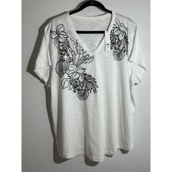 Chico's Tops - Chicos NWT Sketch Print Tee Blouse Shirt Womens 4 US XXL  (12)
